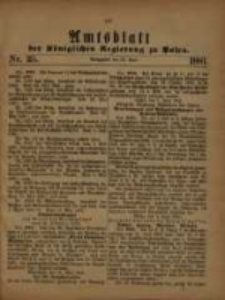 Amtsblatt der Königlichen Regierung zu Posen. 1881.06.21 Nro.25