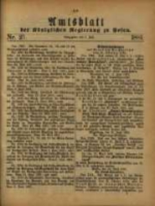 Amtsblatt der K&ouml;niglichen Regierung zu Posen. 1881.07.05 Nro.27