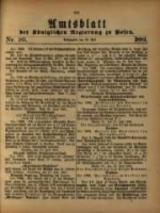 Amtsblatt der K&ouml;niglichen Regierung zu Posen. 1881.07.26 Nro.30