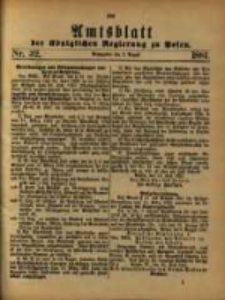 Amtsblatt der K&ouml;niglichen Regierung zu Posen. 1881.08.09 Nro.32