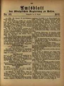Amtsblatt der K&ouml;niglichen Regierung zu Posen. 1881.08.16 Nro.33