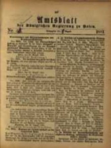 Amtsblatt der K&ouml;niglichen Regierung zu Posen. 1881.08.23 Nro.34 [i. e. 35 1881.08.29 ?]