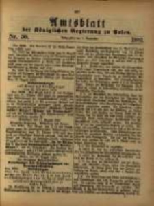 Amtsblatt der K&ouml;niglichen Regierung zu Posen. 1881.06.09 Nro.36