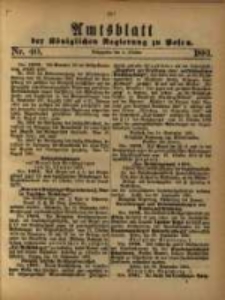 Amtsblatt der K&ouml;niglichen Regierung zu Posen. 1881.10.04 Nro.40