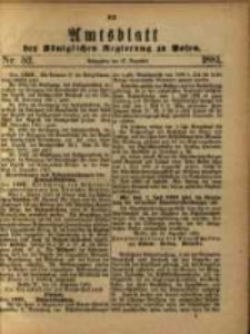 Amtsblatt der Königlichen Regierung zu Posen. 1881.12.27 Nro.52