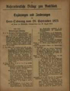 Au&szlig;erordentliche Beilage zum Amtsblatt