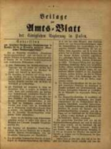 Beilage zum Amts-Blatt der K&ouml;niglichen Regierung zu Posen