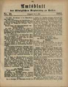 Amtsblatt der K&ouml;niglichen Regierung zu Posen. 1882.05.09 Nro.19
