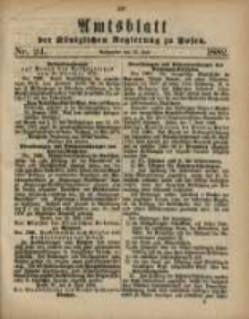 Amtsblatt der K&ouml;niglichen Regierung zu Posen. 1882.06.13 Nro.24