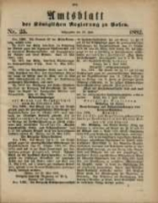 Amtsblatt der K&ouml;niglichen Regierung zu Posen. 1882.06.20 Nro.25