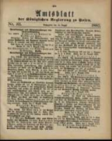 Amtsblatt der K&ouml;niglichen Regierung zu Posen. 1882.08.15 Nro.33
