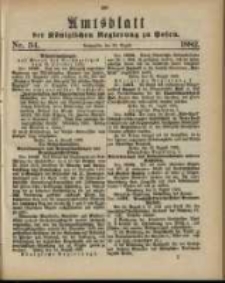Amtsblatt der K&ouml;niglichen Regierung zu Posen. 1882.08.22 Nro.34