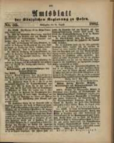 Amtsblatt der Königlichen Regierung zu Posen. 1882.08.29 Nro.35