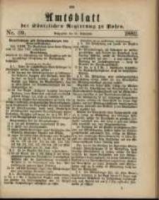 Amtsblatt der K&ouml;niglichen Regierung zu Posen. 1882.09.26 Nro.39