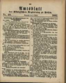 Amtsblatt der Königlichen Regierung zu Posen. 1882.10.03 Nro.40