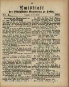 Amtsblatt der Königlichen Regierung zu Posen. 1882.10.10 Nro.41