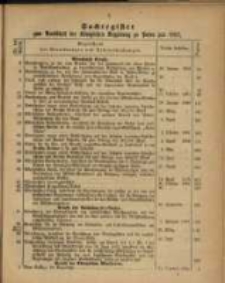 Sachregister .. pro 1882