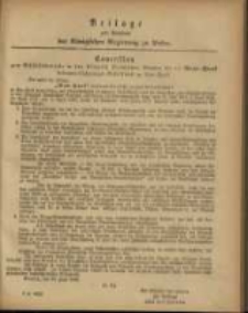 Beilage zum Amtsblattder K&ouml;niglichen Regierung zu Posen