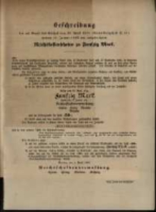 Beschreibung der auf Grund des Gesetzes vom 30. April 1874 &hellip; unterm 10. Januar 1882 neu ausgefertigten Reichskassenscheine zu Funfzig Mark