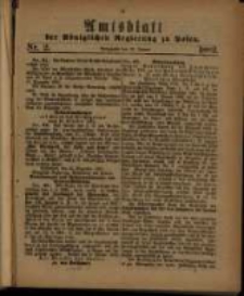 Amtsblatt der K&ouml;niglichen Regierung zu Posen. 1882.01.10 Nro.2