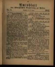 Amtsblatt der K&ouml;niglichen Regierung zu Posen. 1882.01.24 Nro.4