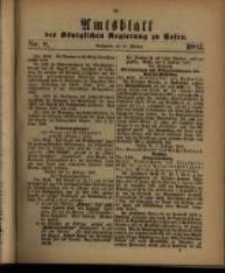 Amtsblatt der K&ouml;niglichen Regierung zu Posen. 1882.02.21 Nro.8