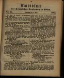 Amtsblatt der K&ouml;niglichen Regierung zu Posen. 1882.03.14 Nro.11