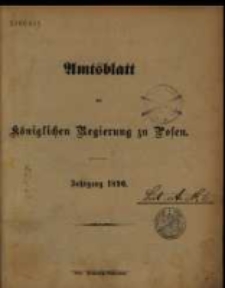 Amtsblatt der Königlichen Regierung zu Posen. 1890.01.07 Nro.1