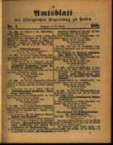 Amtsblatt der K&ouml;niglichen Regierung zu Posen. 1890.01.28 Nro.4