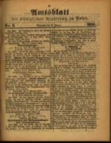 Amtsblatt der K&ouml;niglichen Regierung zu Posen. 1890.02.11 Nro.6
