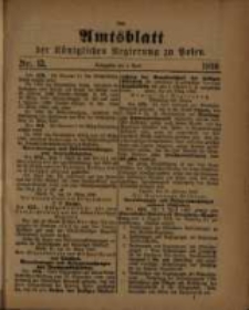Amtsblatt der K&ouml;niglichen Regierung zu Posen. 1890.04.01 Nro.13