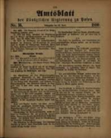 Amtsblatt der K&ouml;niglichen Regierung zu Posen. 1890.04.22 Nro.16