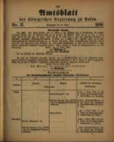 Amtsblatt der K&ouml;niglichen Regierung zu Posen. 1890.04.29 Nro.17