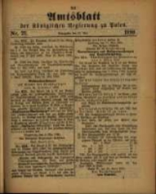 Amtsblatt der K&ouml;niglichen Regierung zu Posen. 1890.05.27 Nro.21
