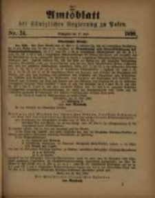 Amtsblatt der K&ouml;niglichen Regierung zu Posen. 1890.06.17 Nro.24