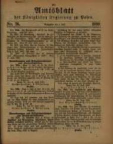Amtsblatt der K&ouml;niglichen Regierung zu Posen. 1890.07.01 Nro.26