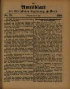 Amtsblatt der K&ouml;niglichen Regierung zu Posen. 1890.07.15 Nro.28