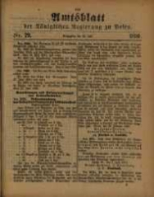 Amtsblatt der K&ouml;niglichen Regierung zu Posen. 1890.07.22 Nro.29