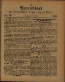Amtsblatt der K&ouml;niglichen Regierung zu Posen. 1890.07.29 Nro.30