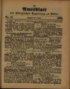Amtsblatt der K&ouml;niglichen Regierung zu Posen. 1890.08.05 Nro.31
