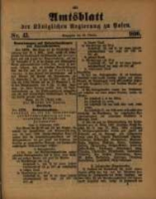 Amtsblatt der K&ouml;niglichen Regierung zu Posen. 1890.10.28 Nro.43