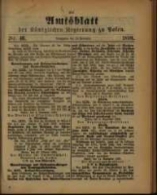 Amtsblatt der K&ouml;niglichen Regierung zu Posen. 1890.11.18 Nro.46