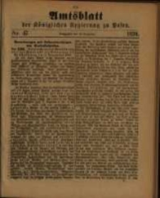 Amtsblatt der K&ouml;niglichen Regierung zu Posen. 1890.11.25 Nro.47