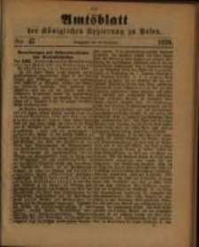 Amtsblatt der Königlichen Regierung zu Posen. 1890.11.25 Nro.47