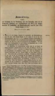 Anweisung, betreffend das Verfahren bei der Ausstellung und dem Umtausch, sowie bei der Erneuerung (Ersetzung) von Quittungskarten (§§ 101 ff. des Gesetzes, betreffend die Invaliditäts- und Altersversicherung, von 22. Juni 1889 ...)