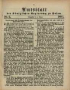 Amtsblatt der K&ouml;niglichen Regierung zu Posen. 1884.01.08 Nro.2