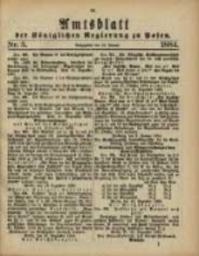 Amtsblatt der K&ouml;niglichen Regierung zu Posen. 1884.01.15 Nro.3