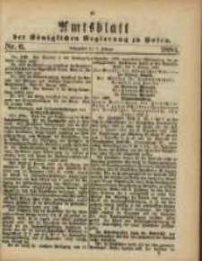 Amtsblatt der Königlichen Regierung zu Posen. 1884.02.05 Nro.6