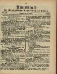 Amtsblatt der K&ouml;niglichen Regierung zu Posen. 1884.02.26 Nro.9