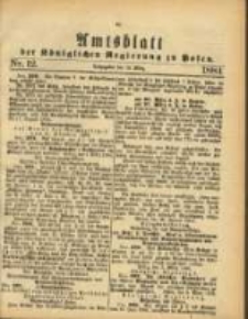 Amtsblatt der Königlichen Regierung zu Posen. 1884.03.18 Nro.12